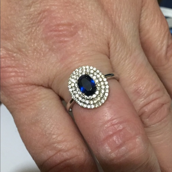 Jewelry - Simulated Blue Diamond Ring Size 8.5 Brand New